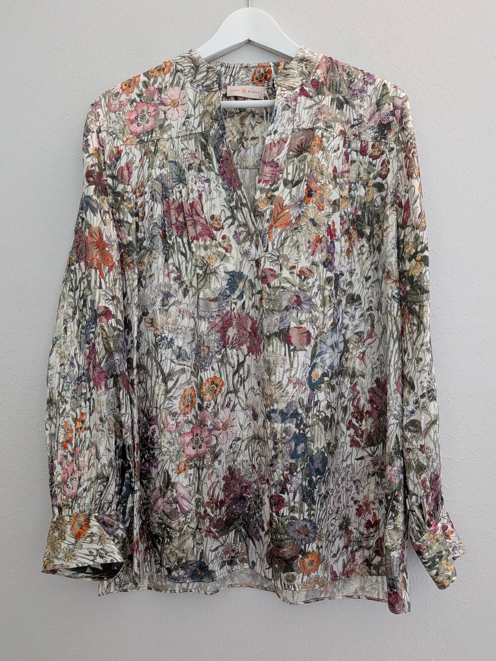 NWT Tory Burch Heidi Silk Tunic Blouse Melody Floral Size 14 $378 Boho Luxury